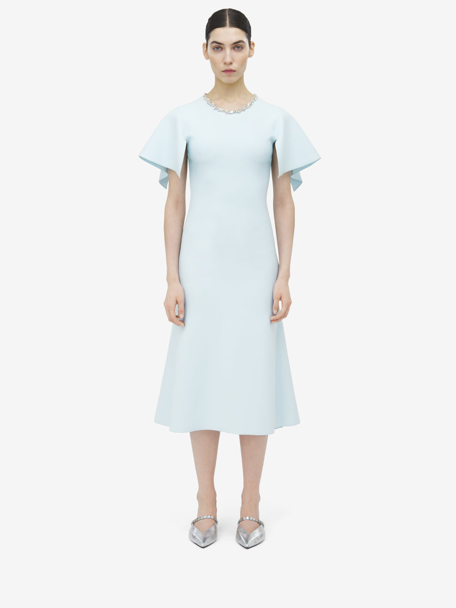 ALEXANDER MCQUEEN - Crystal Stencil Midi Dress - Item 839820Q1BEN4333